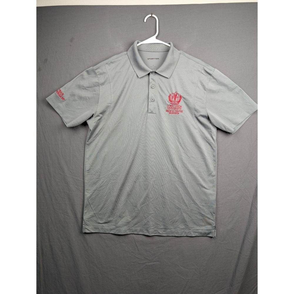 Sport-Tek Mens Loma‎ Linda University Medical Center Polo Shirt  Gray L